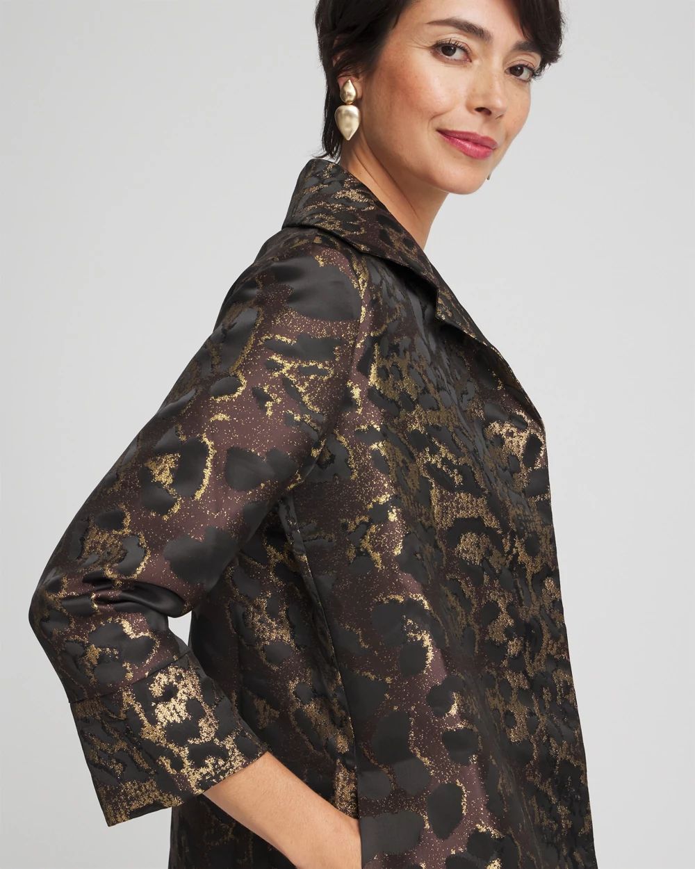 Travelers™ Collection Cheetah Glam Jacket | Chico's Travelers™ Collection Cheetah Glam Jacket | Chico's